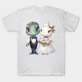 Crocodile Couple Gets Married T-Shirt